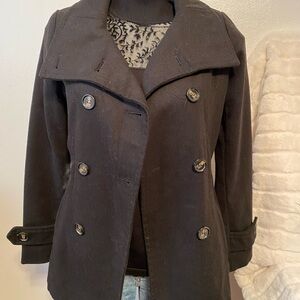 Thread & Supply Black Pea Coat